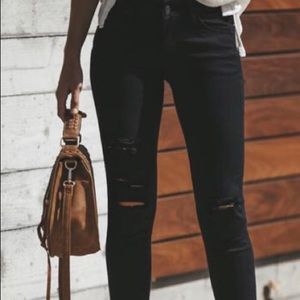 KanCan distressed split ankle denim